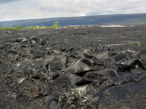 Pahoehoe lava from the Big Island of Hawaii. (Credit: Mila Zinkova)